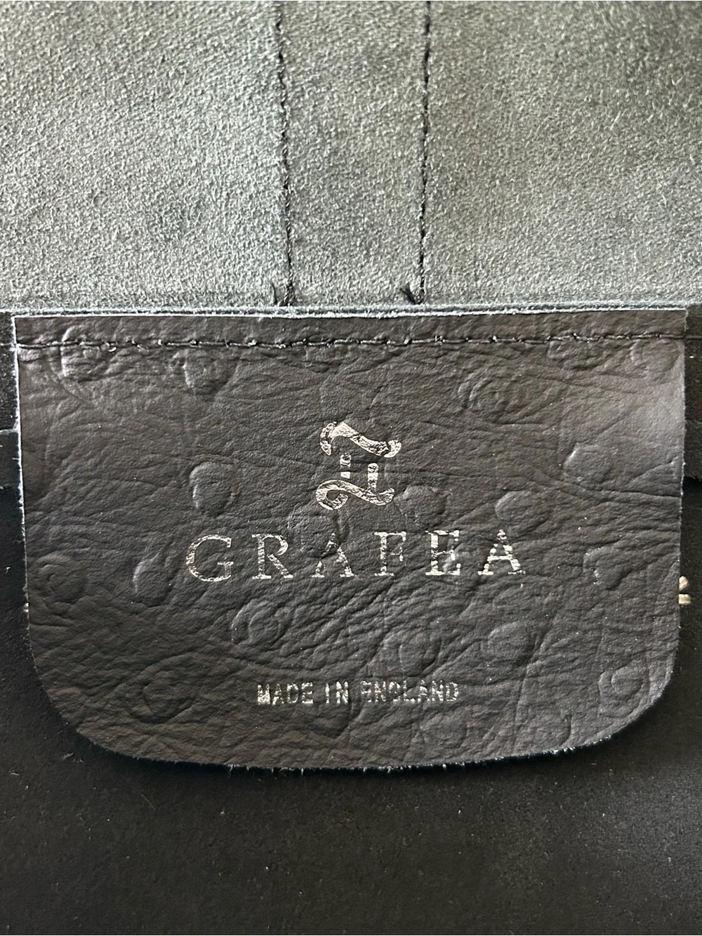 Authentic Grafea London “Hari” Leather Black Backpack